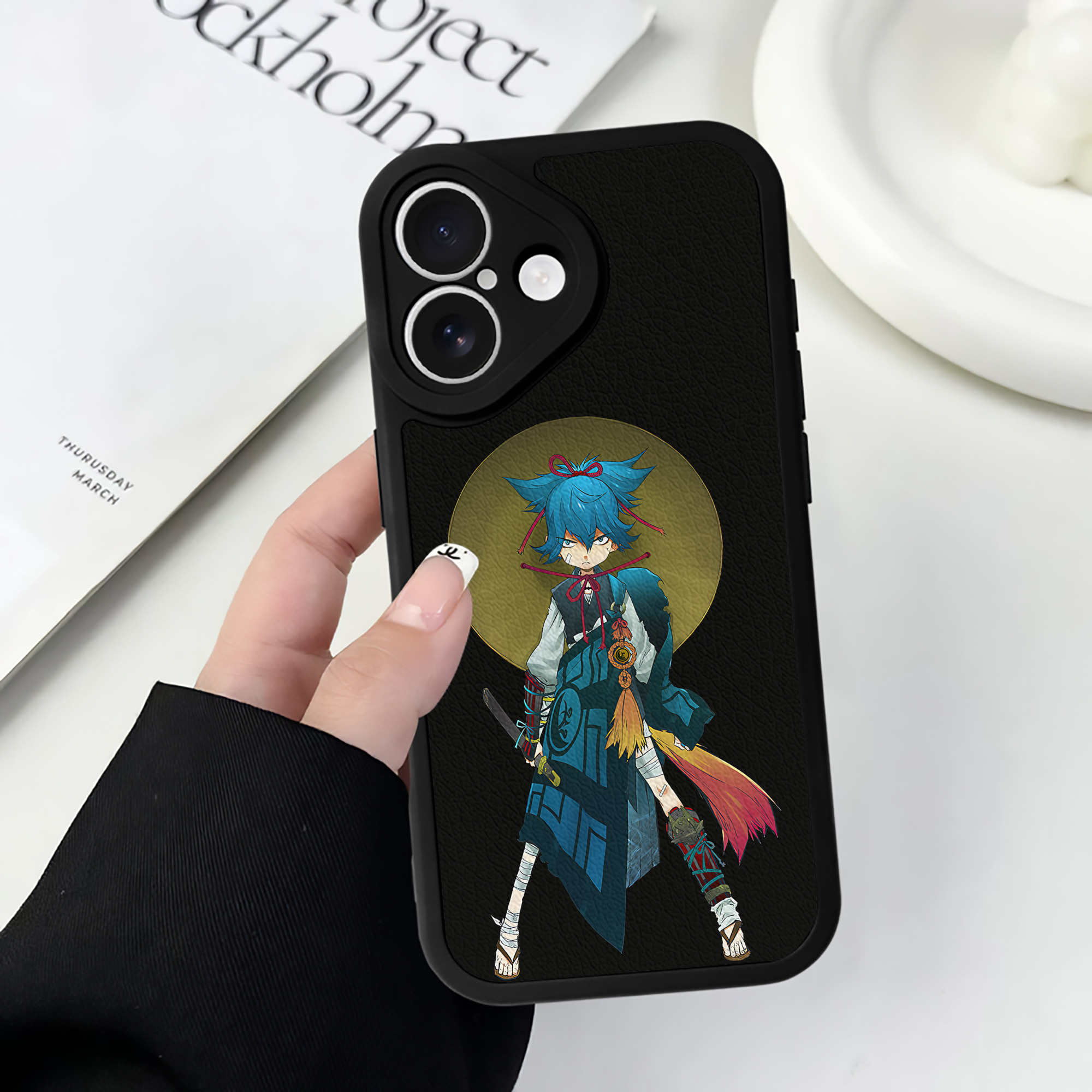 （画像用） 刀剣乱舞 Touken Ranbu 【iPhone 16シリーズ対応】シリコンスマホケース（レザー調） 材質：シリコン